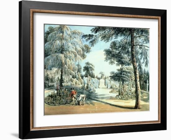 The Flower Garden at Nuneham Courtenay, Oxfordshire, 1777-Paul Sandby-Framed Giclee Print