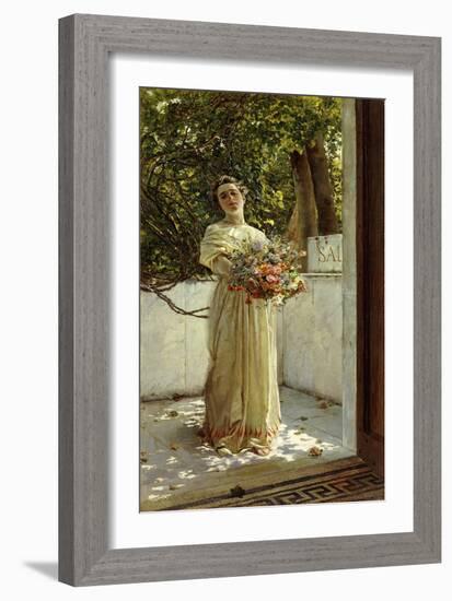 The Flower Gatherer-Gioacchino Pagliei-Framed Giclee Print