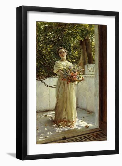 The Flower Gatherer-Gioacchino Pagliei-Framed Giclee Print