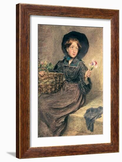 The Flower Girl, 1833-William Henry Hunt-Framed Giclee Print