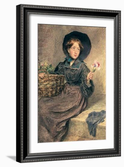 The Flower Girl, 1833-William Henry Hunt-Framed Giclee Print