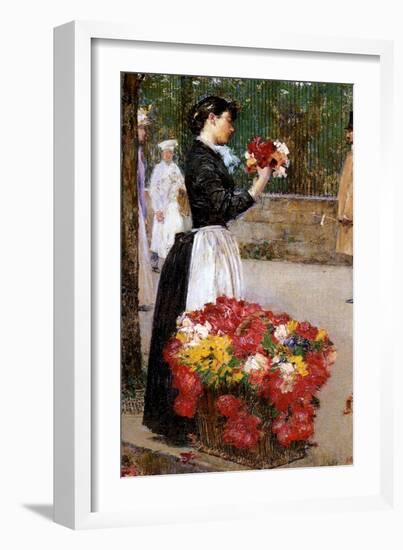 The Flower Girl, 1888-Childe Hassam-Framed Giclee Print