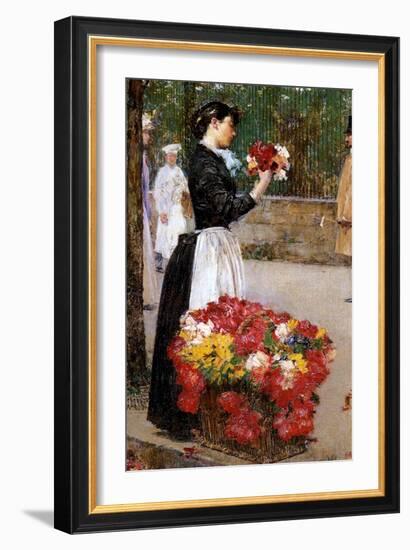 The Flower Girl, 1888-Childe Hassam-Framed Giclee Print