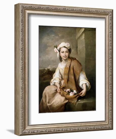 The Flower Girl, C.1665-70-Bartolome Esteban Murillo-Framed Giclee Print