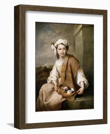 The Flower Girl, C.1665-70-Bartolome Esteban Murillo-Framed Giclee Print