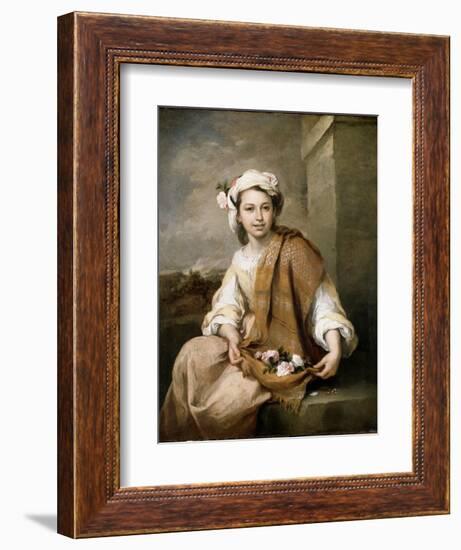 The Flower Girl, C.1665-70-Bartolome Esteban Murillo-Framed Giclee Print