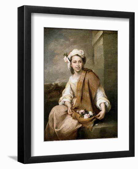 The Flower Girl, C.1665-70-Bartolome Esteban Murillo-Framed Giclee Print