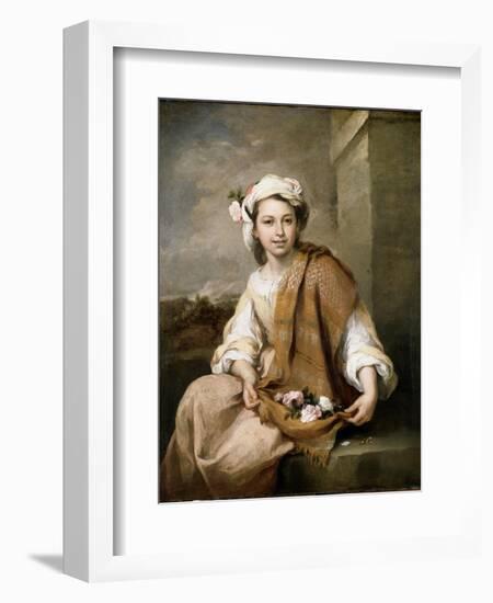 The Flower Girl, C.1665-70-Bartolome Esteban Murillo-Framed Giclee Print