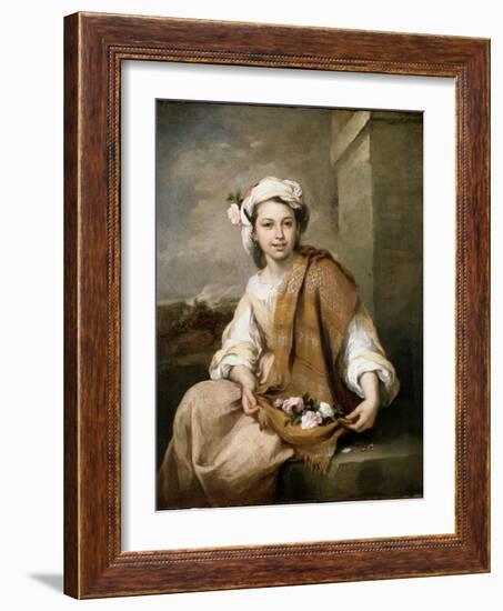 The Flower Girl, C.1665-70-Bartolome Esteban Murillo-Framed Giclee Print