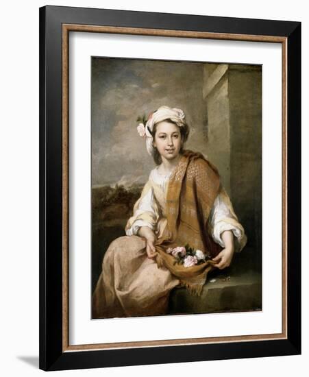 The Flower Girl, C.1665-70-Bartolome Esteban Murillo-Framed Giclee Print