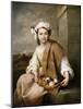 The Flower Girl, C.1665-70-Bartolome Esteban Murillo-Mounted Giclee Print