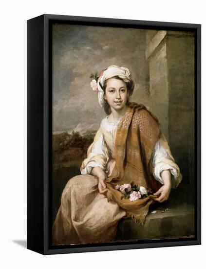 The Flower Girl, C.1665-70-Bartolome Esteban Murillo-Framed Premier Image Canvas