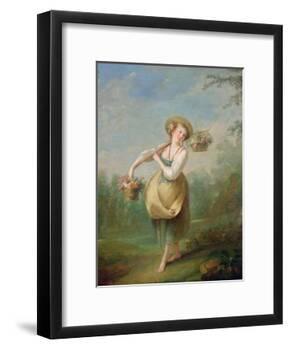 The Flower Girl-Jean-Baptiste Huet-Framed Giclee Print
