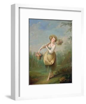 The Flower Girl-Jean-Baptiste Huet-Framed Giclee Print