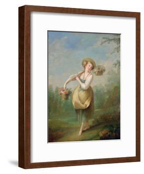 The Flower Girl-Jean-Baptiste Huet-Framed Giclee Print