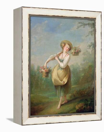 The Flower Girl-Jean-Baptiste Huet-Framed Premier Image Canvas