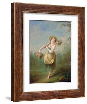 The Flower Girl-Jean-Baptiste Huet-Framed Giclee Print