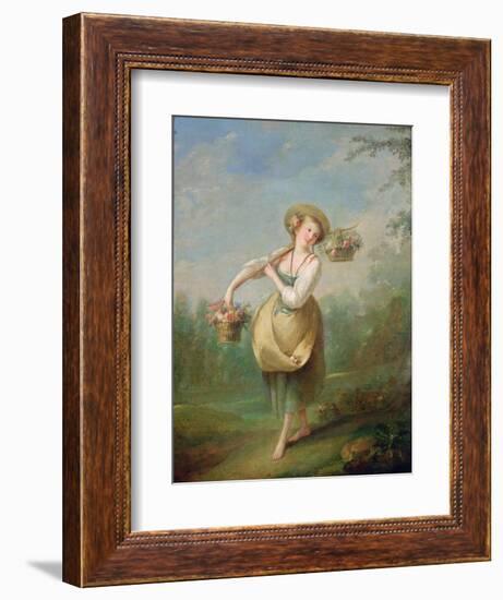 The Flower Girl-Jean-Baptiste Huet-Framed Giclee Print