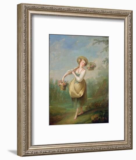 The Flower Girl-Jean-Baptiste Huet-Framed Giclee Print