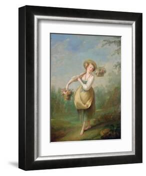 The Flower Girl-Jean-Baptiste Huet-Framed Giclee Print
