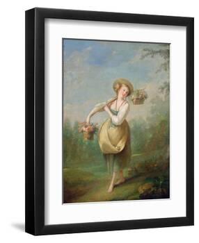 The Flower Girl-Jean-Baptiste Huet-Framed Giclee Print