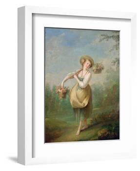 The Flower Girl-Jean-Baptiste Huet-Framed Giclee Print