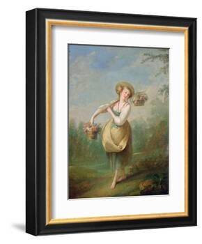 The Flower Girl-Jean-Baptiste Huet-Framed Giclee Print