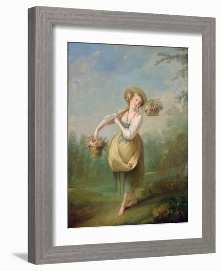 The Flower Girl-Jean-Baptiste Huet-Framed Giclee Print