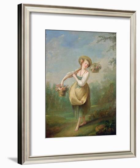 The Flower Girl-Jean-Baptiste Huet-Framed Giclee Print