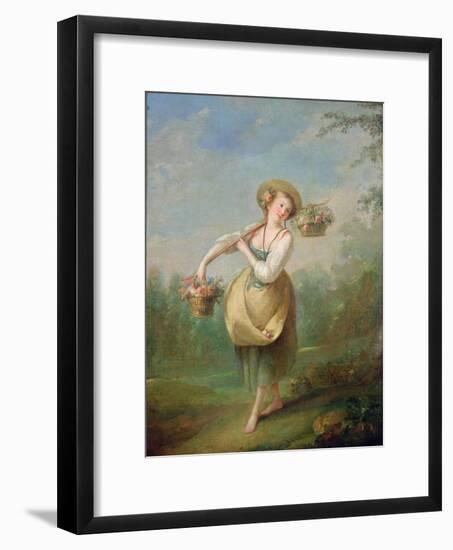 The Flower Girl-Jean-Baptiste Huet-Framed Giclee Print