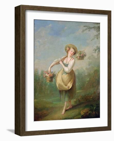 The Flower Girl-Jean-Baptiste Huet-Framed Giclee Print