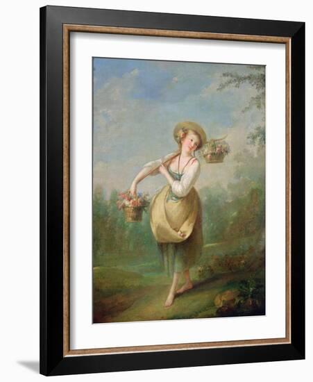 The Flower Girl-Jean-Baptiste Huet-Framed Giclee Print