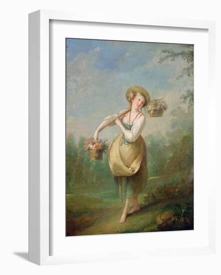 The Flower Girl-Jean-Baptiste Huet-Framed Giclee Print