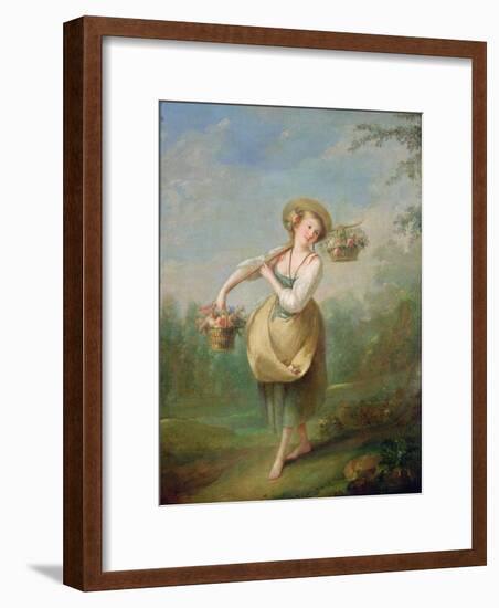 The Flower Girl-Jean-Baptiste Huet-Framed Giclee Print