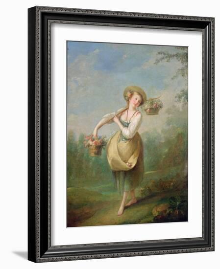 The Flower Girl-Jean-Baptiste Huet-Framed Giclee Print