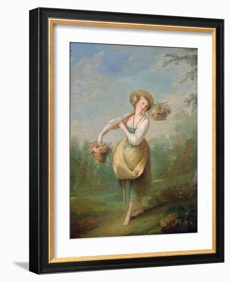 The Flower Girl-Jean-Baptiste Huet-Framed Giclee Print