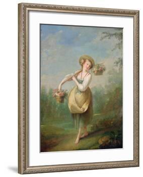 The Flower Girl-Jean-Baptiste Huet-Framed Giclee Print