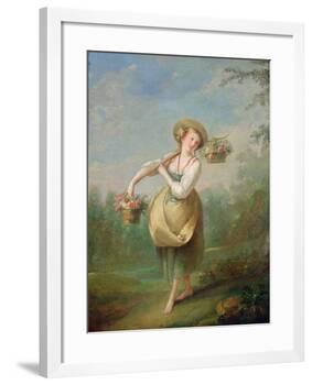 The Flower Girl-Jean-Baptiste Huet-Framed Giclee Print