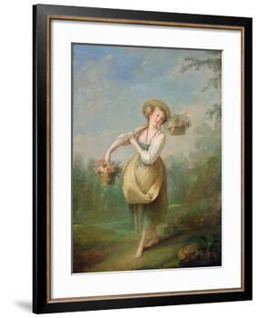 The Flower Girl-Jean-Baptiste Huet-Framed Giclee Print