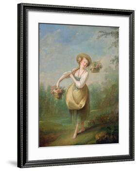 The Flower Girl-Jean-Baptiste Huet-Framed Giclee Print