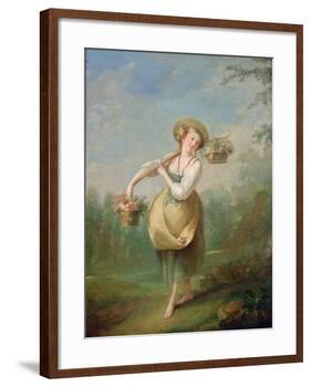 The Flower Girl-Jean-Baptiste Huet-Framed Giclee Print