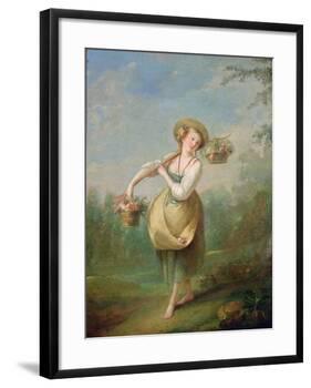 The Flower Girl-Jean-Baptiste Huet-Framed Giclee Print