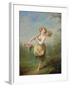 The Flower Girl-Jean-Baptiste Huet-Framed Giclee Print