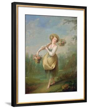 The Flower Girl-Jean-Baptiste Huet-Framed Giclee Print