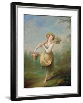 The Flower Girl-Jean-Baptiste Huet-Framed Giclee Print