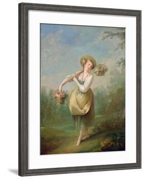 The Flower Girl-Jean-Baptiste Huet-Framed Giclee Print