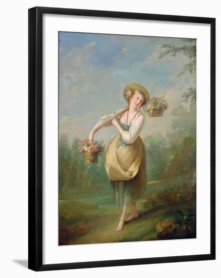 The Flower Girl-Jean-Baptiste Huet-Framed Giclee Print