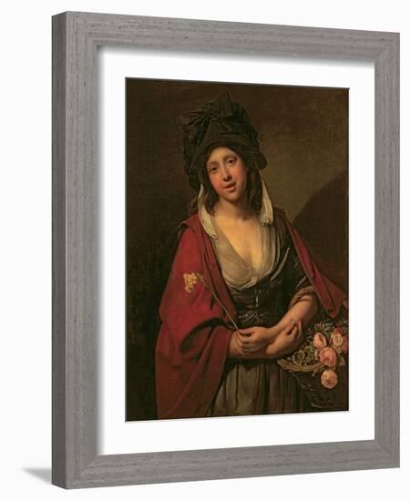 The Flower Girl-Johann Zoffany-Framed Giclee Print