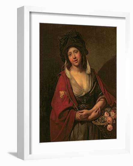 The Flower Girl-Johann Zoffany-Framed Giclee Print