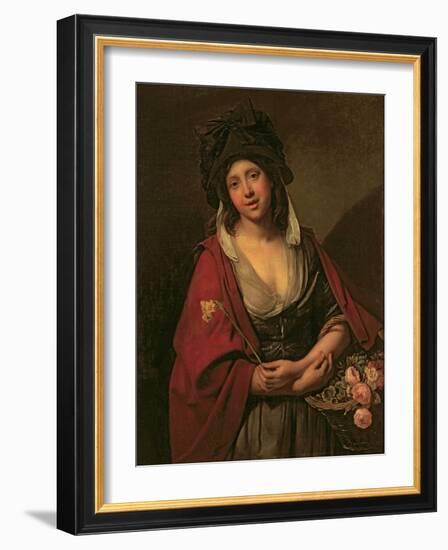 The Flower Girl-Johann Zoffany-Framed Giclee Print